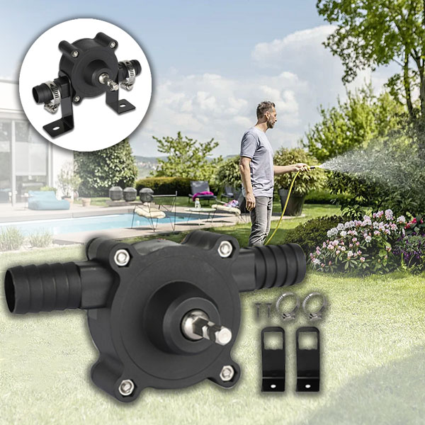 Bohrmaschinenbetriebene Wasserpumpe - 20-30 L/min, 12x6x4 cm | ROTOPUMP