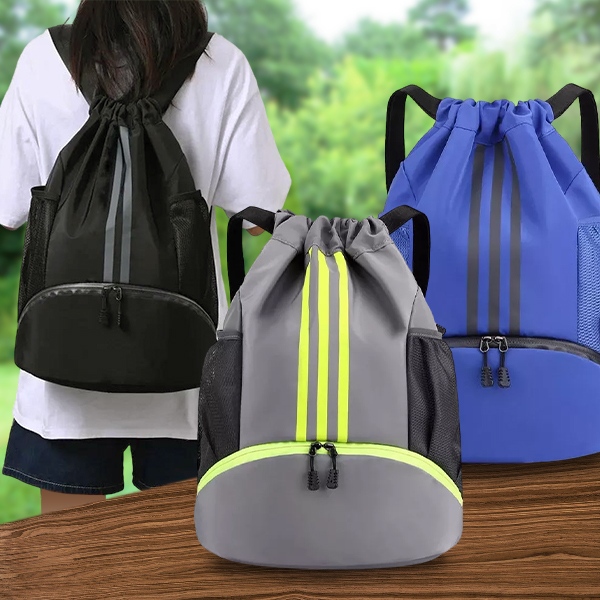 Unisex-Kordelzug-Rucksack | STRIPEBACK