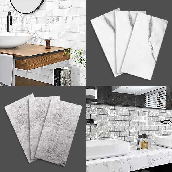 3D Selbstklebende Wandfliesen - 10er Pack, Stein oder Granit | INSTATILE