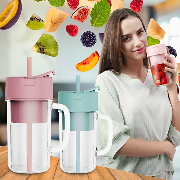 Tragbarer kabelloser Mixer mit Strohhalm | BLENDZY