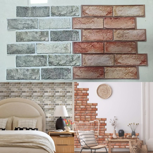 Selbstklebende ziegeltapete (10 stück/0,9 m²) | NYBRICK