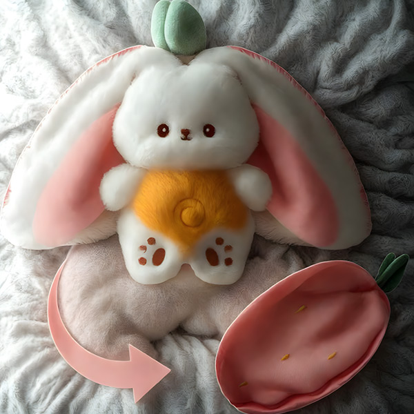 Hase, der atmet und Melodien spielt, um Kindern beim Einschlafen zu helfen | STRAWBBIT