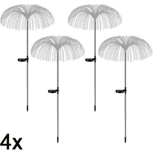 4x Solar-Tropen-Gartenleuchten | LUMIPALM