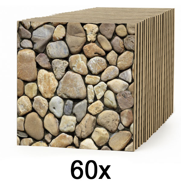 6x 3D-Wandfliesen in Steinoptik – abziehen und aufkleben | STONEBLOCKS