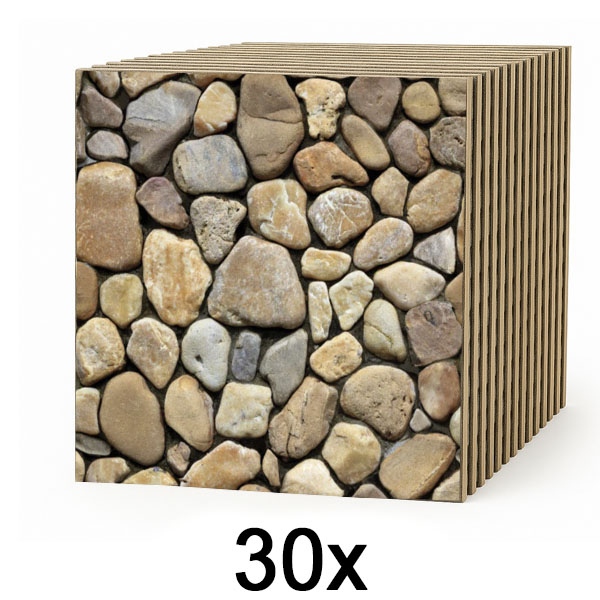 3x 3D-Wandfliesen in Steinoptik – abziehen und aufkleben | STONEBLOCKS