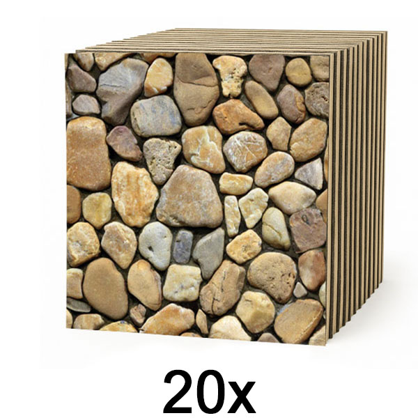 2x 3D-Wandfliesen in Steinoptik – abziehen und aufkleben | STONEBLOCKS