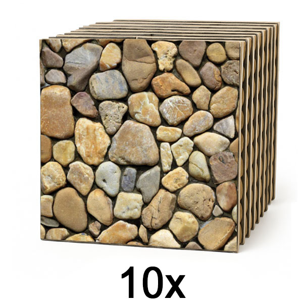 1x 3D-Wandfliesen in Steinoptik – abziehen und aufkleben | STONEBLOCKS