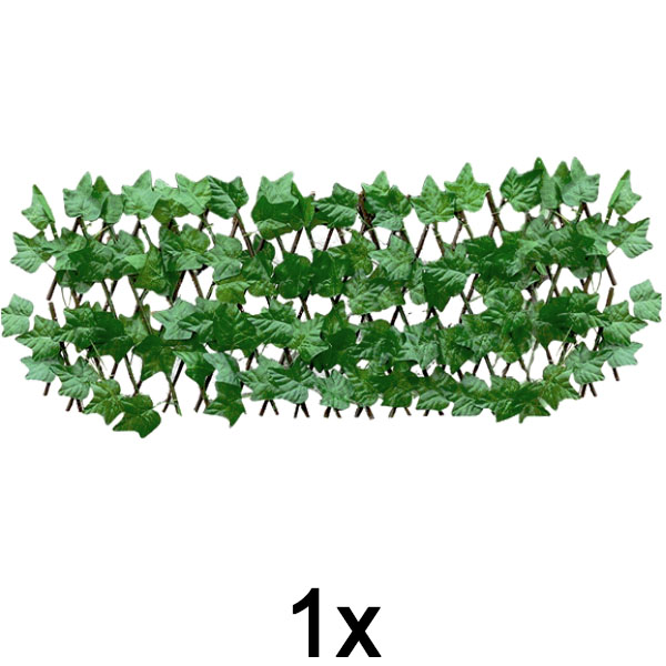 1x Ausziehbares Efeu-Zaunpaneel – 30×180 cm, UV-beständig, ohne Werkzeug | GREENFENCE