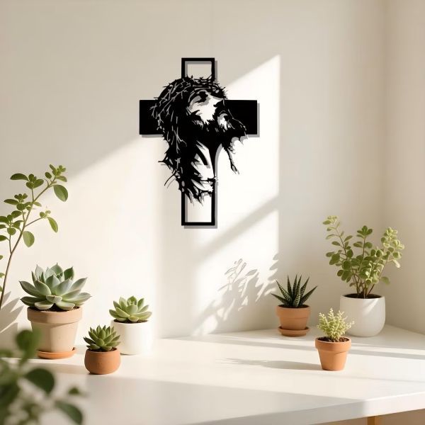 Modernes Metall-Wandkreuz | JESUMET