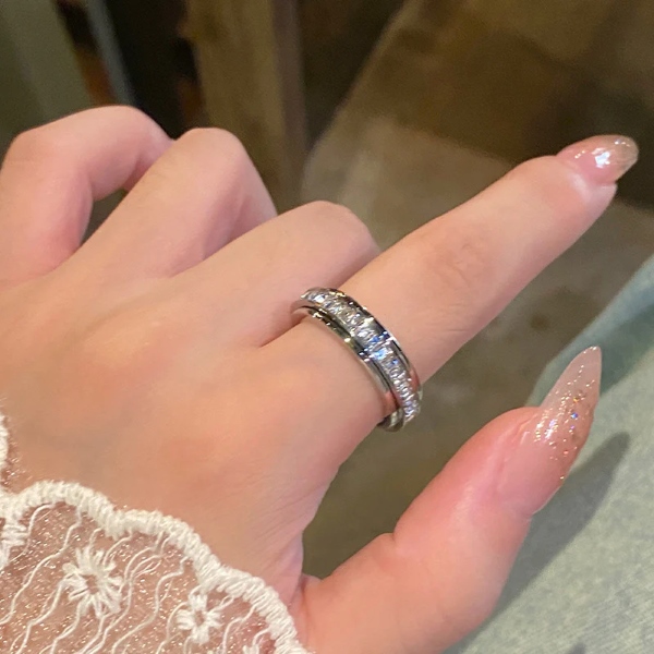 Rotierender Zirkonia-Anti-Stress-Ring - 3-Farben-Set | LUXRINGS